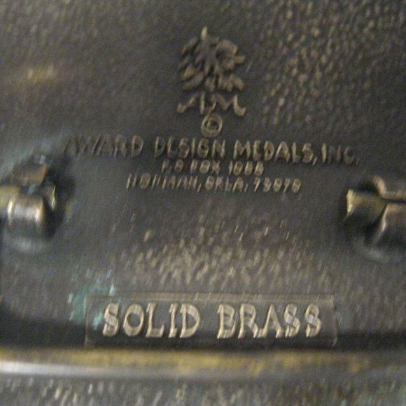 Rare  Brass Belt Buckle Texas Turkey Armadillo Vtg - Picture 4 of 5